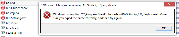 Windows cannot find exe files error windows 7
